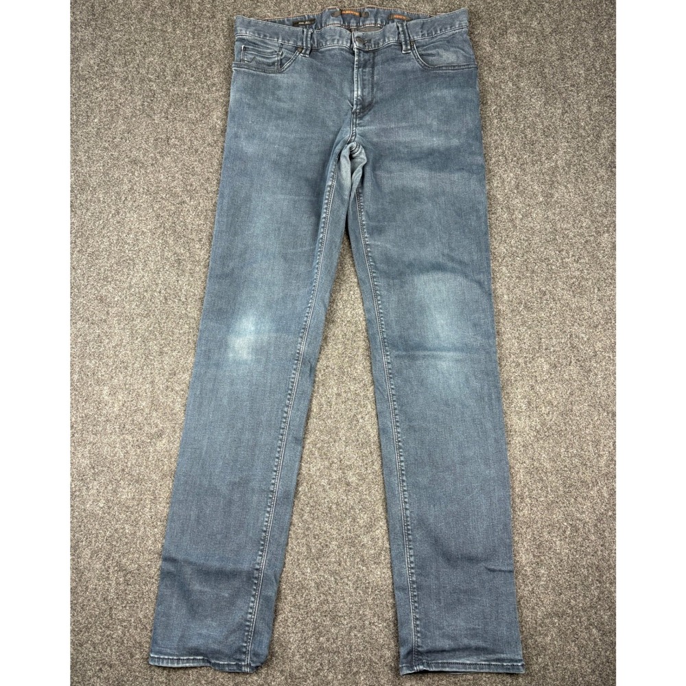 Alberto Pipe Regular Fit Super Stretch Dual FX Blue Jeans Mens 34x34 (33x33)